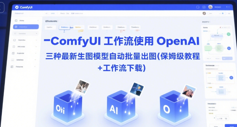 ComfyUI 工作流使用 OpenAI 三种最新生图模型自动批量出图(保姆级教程+工作流下载)-九天资源站