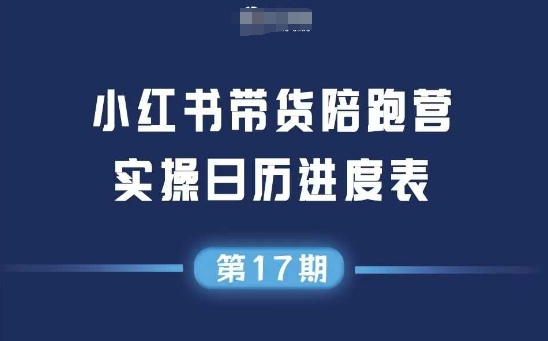 小红书第17期带货陪跑营，不囤货，无不直播，无不投流，通过选品+笔记内容+测品+笔记铺量+矩阵运营打爆款-九天资源站