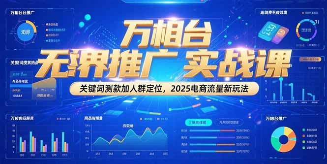 万相台无界推广实战课，关键词测款加人群定位，2025电商流量新玩法-九天资源站