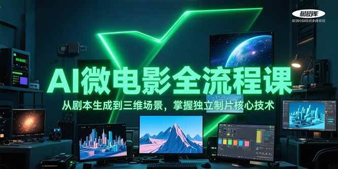 AI微电影全流程课，从剧本生成到三维场景，掌握独立制片核心技术-九天资源站