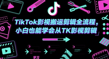 TikTok影视搬运剪辑全流程，小白也能学会从TK影视剪辑-九天资源站