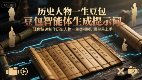 历史人物一生豆包智能体生成提示词，让你快速制作历史人物一生类视频，简单易上手-九天资源站