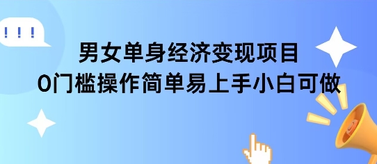 女单身经济项目变现周期长可复购率高日入1k+-九天资源站