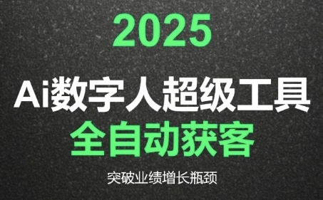 2025Ai数字人工具自动获客，教你借AI重塑获客流程，突破业绩增长瓶颈-九天资源站