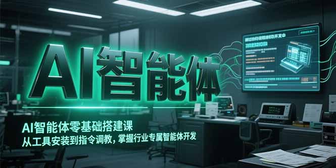 AI智能体零基础搭建课，从工具安装到指令调教，掌握行业专属智能体开发…-九天资源站