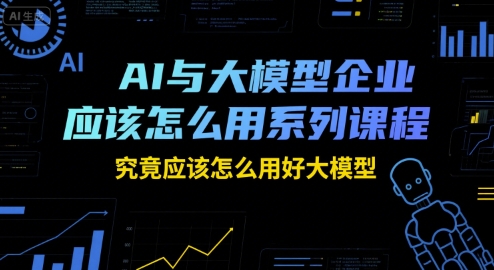 AI与大模型企业应该怎么用系列课程，究竟应该怎么用好大模型-九天资源站