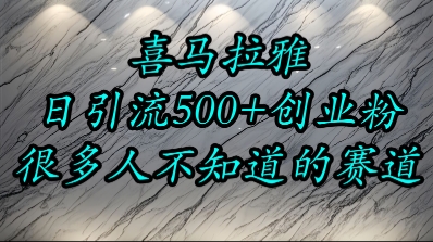 喜马拉雅，小而精的流量赛道，日进500+精准创业粉-九天资源站