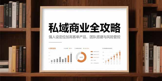 私域商业全攻略，强人设定位加高客单产品，团队搭建与风险管控-九天资源站