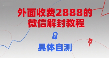 外面收费2888的微信解封教程，具体自测-九天资源站
