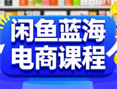 闲鱼蓝海电商课程，手把手助你快速上手，轻松实现闲鱼稳定盈利-九天资源站