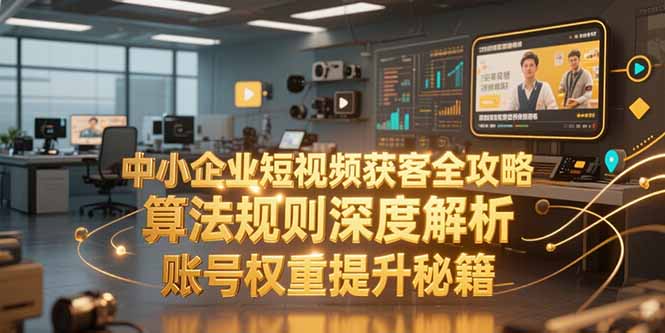 中小企业短视频获客全攻略，算法规则深度解析，账号权重提升秘籍-九天资源站