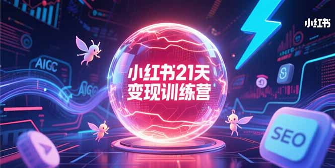 小红书21天变现训练营，AIGC工具高效应用，SEO优化核心技巧-九天资源站