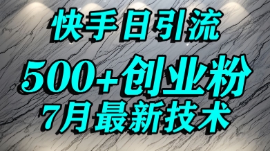 创业粉怎么打？快手精准引流创业粉，宝妈群体日进500+精准流量-九天资源站