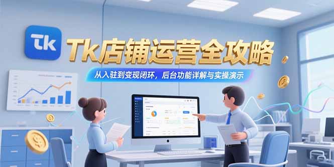 Tk店铺运营全攻略，从入驻到变现闭环，后台功能详解与实操演示-九天资源站