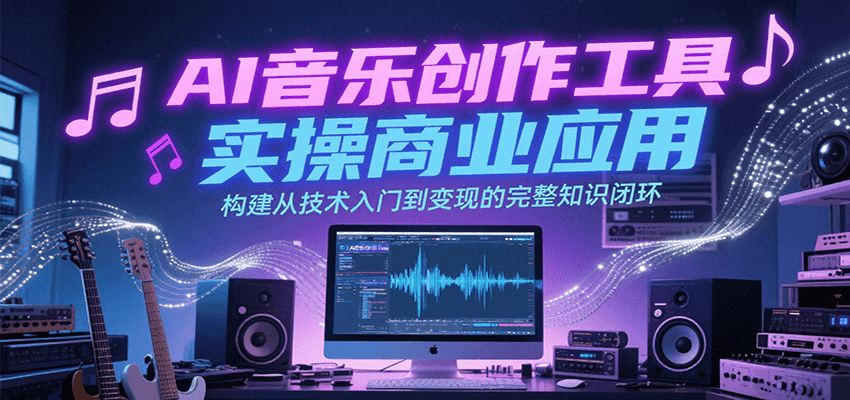 AI音乐创作工具实操商业应用，构建从技术入门到变现的完整知识闭环-九天资源站