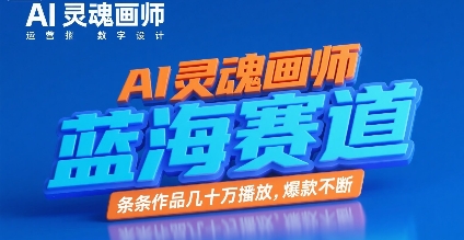 AI灵魂画师，蓝海赛道，条条作品几十W播放，爆款不断-九天资源站