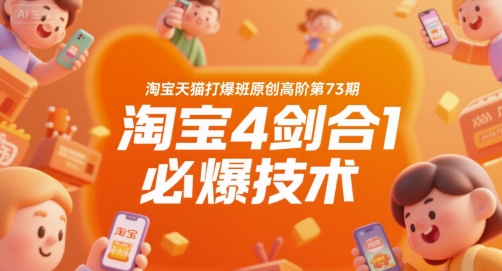 淘宝天猫打爆班原创高阶第73期，淘宝4剑合1必爆技术-九天资源站