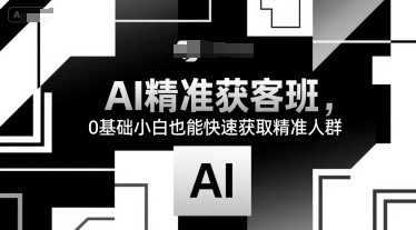 AI精准获客班，0基础小白也能快速获取精准人群-九天资源站