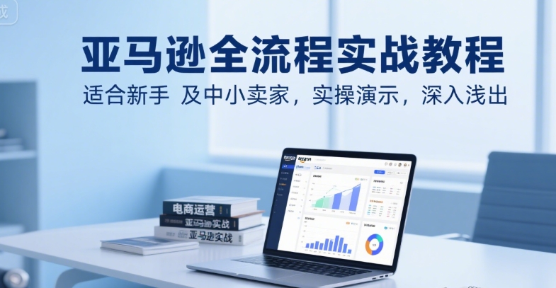 亚马逊全流程实战教程，适合新手及中小卖家，实操演示，深入浅出-九天资源站