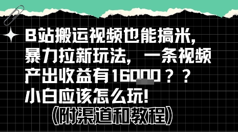 b站掘金计划？搬运视频也能挣拉新的收益，小白应该怎么玩！-九天资源站
