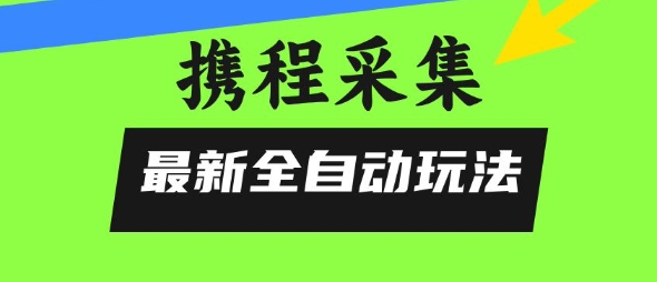 携程信息采集全自动玩法，0风控，无脑开干【揭秘】-九天资源站