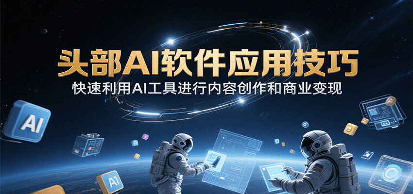 头部AI软件应用技巧，快速利用AI工具进行内容创作和商业变现-九天资源站