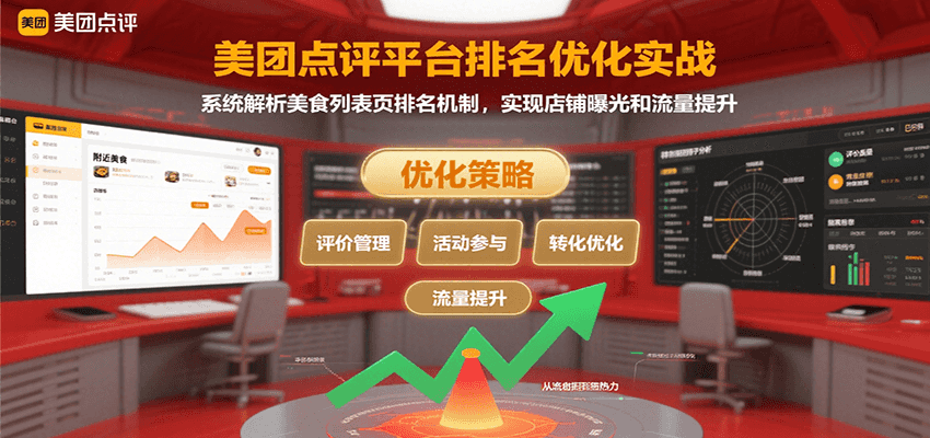美团点评平台排名优化实战，系统解析美食列表页排名机制，实现店铺曝光和流量提升-九天资源站