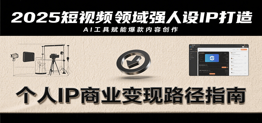 2025短视频领域强人设IP打造，结合爆款案例与AI工具应用，从个人出镜到商业成交转化-九天资源站