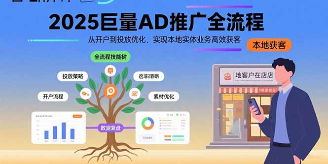 2025巨量AD推广全流程，从开户到投放优化，实现本地实体业务高效获客-九天资源站