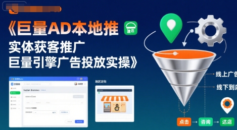 巨量AD本地推实体获客推广，巨量引擎广告投放实操-九天资源站