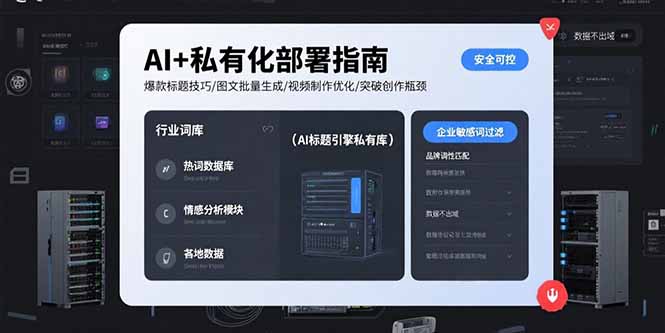 AI+私有化部署指南 爆款标题技巧/图文批量生成/视频制作优化/突破创作瓶颈-九天资源站