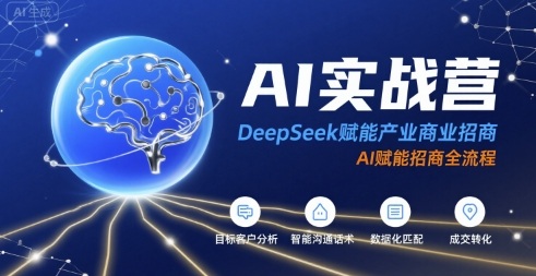AI实战营：DeepSeek赋能产业商业招商，AI赋能招商全流程-九天资源站