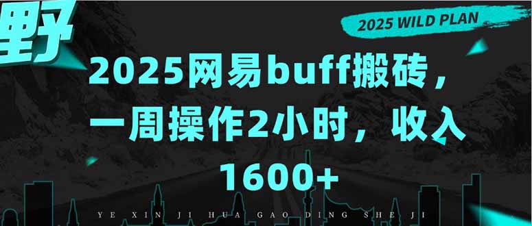 2025网易buff搬砖，一周操作2小时，收入1600+-九天资源站