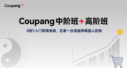 Coupang中阶班+高阶班，0到1入门跨境电商，在家一台电脑挣韩国人的钱-九天资源站
