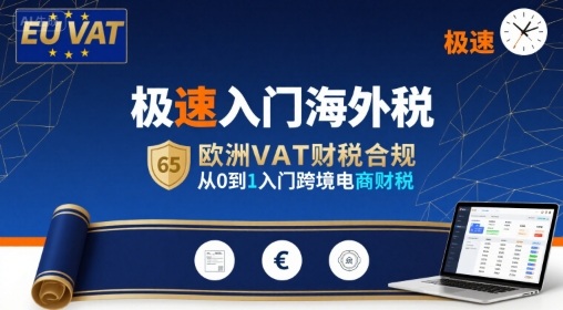 极速入门海外税，欧洲VAT财税合规，从0到1入门跨境电商财税-九天资源站