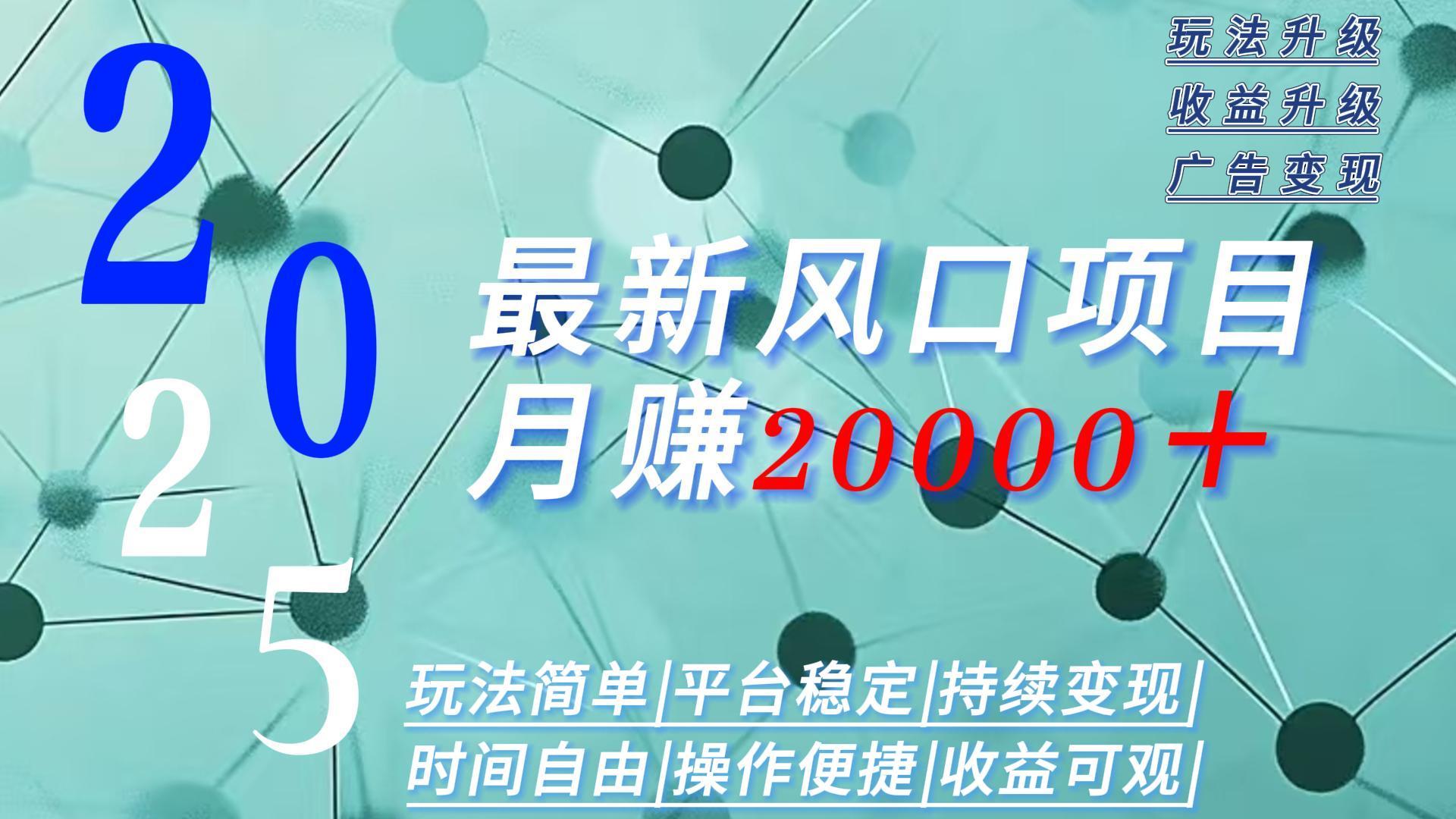 2025广告赛道新风口-月赚2W＋玩法简单，时间自由-九天资源站