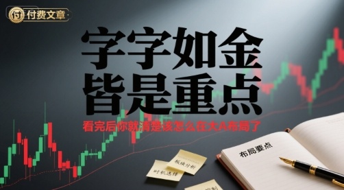 付费文章：字字如金 皆是重点， 看完后 你就清楚该怎么在大A布局了-九天资源站