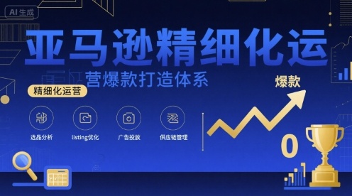 亚马逊精细化运营爆款打造体系，视频课+全套资料文档-九天资源站