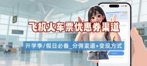学生党必看！机票火车票优惠券申请渠道 + 项目打法，开学季节日速存-九天资源站
