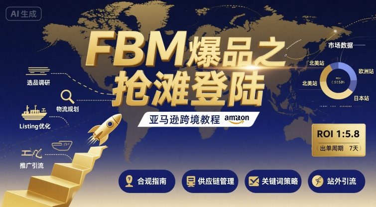 FBM爆品之抢滩登陆-亚马逊跨境教程-九天资源站