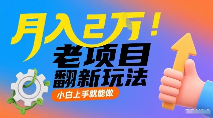 月入2W！老项目翻新玩法，小白上手就能做，非常容易上手-九天资源站