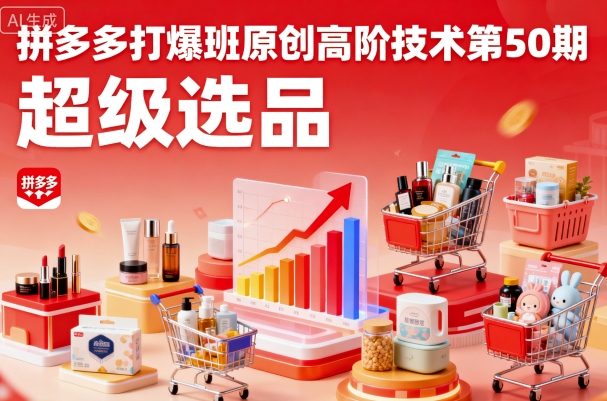 拼多多打爆班原创高阶技术第50期，超级选品-九天资源站