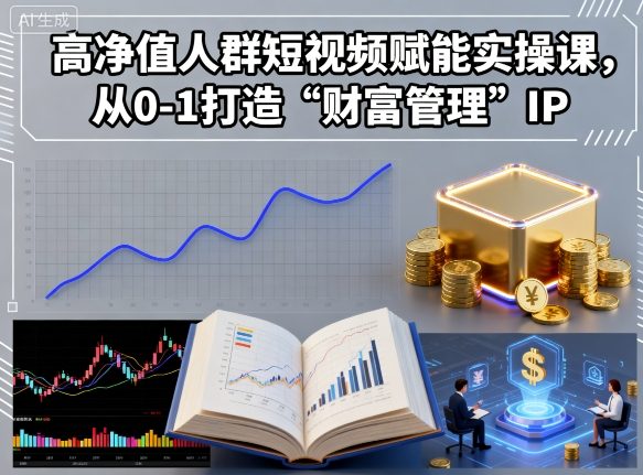 高净值人群短视频赋能实操课，从0-1打造“财富管理”IP-九天资源站