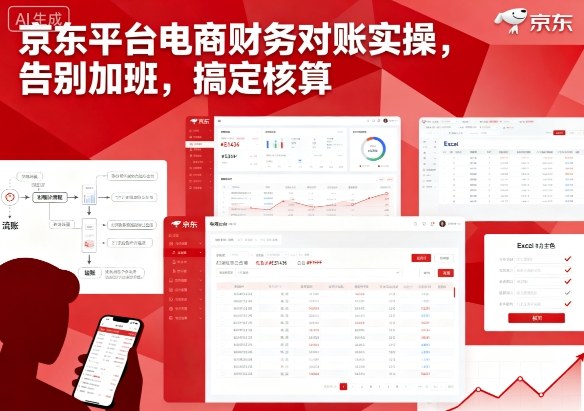 京东平台电商财务对账实操，告别加班，搞定核算-九天资源站