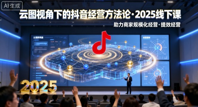 云图视角下的抖音经营方法论，2025线下课，助力商家规模化经营，提效经营(录音+字幕)-九天资源站