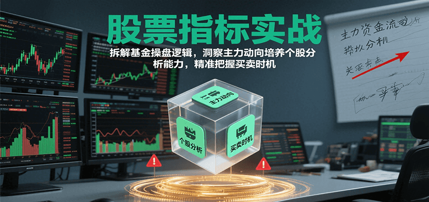 股票指标实战，基金操盘逻辑拆解，洞察主力动向培养个股分析能力把握买卖时机(更新)-九天资源站