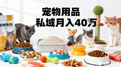 月变现40个！宠物用品私域运营的精准掘金之道玩法-九天资源站