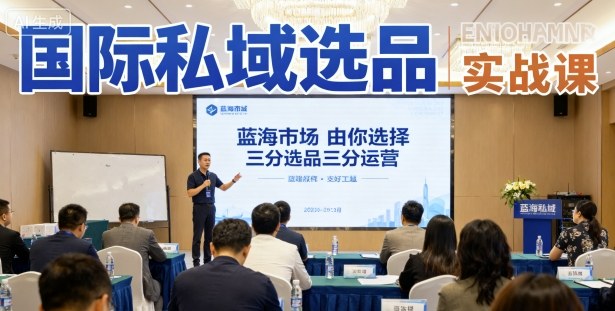 国际私域选品实战课，蓝海市场由你选择，七分选品三分运营-九天资源站