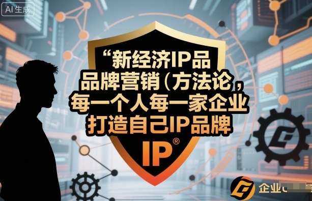 新经济IP品牌营销方法论，每一个人每一家企业都应该打造自己IP品牌-九天资源站