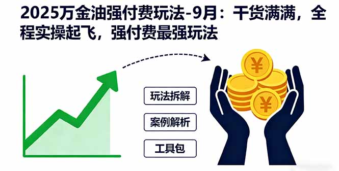 2025万金油强付费玩法-9月：干货满满，全程实操起飞，强付费最强玩法-九天资源站
